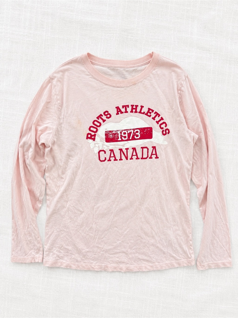 Roots Pink Canada 'Roots Athletics' Long Sleeve Tee